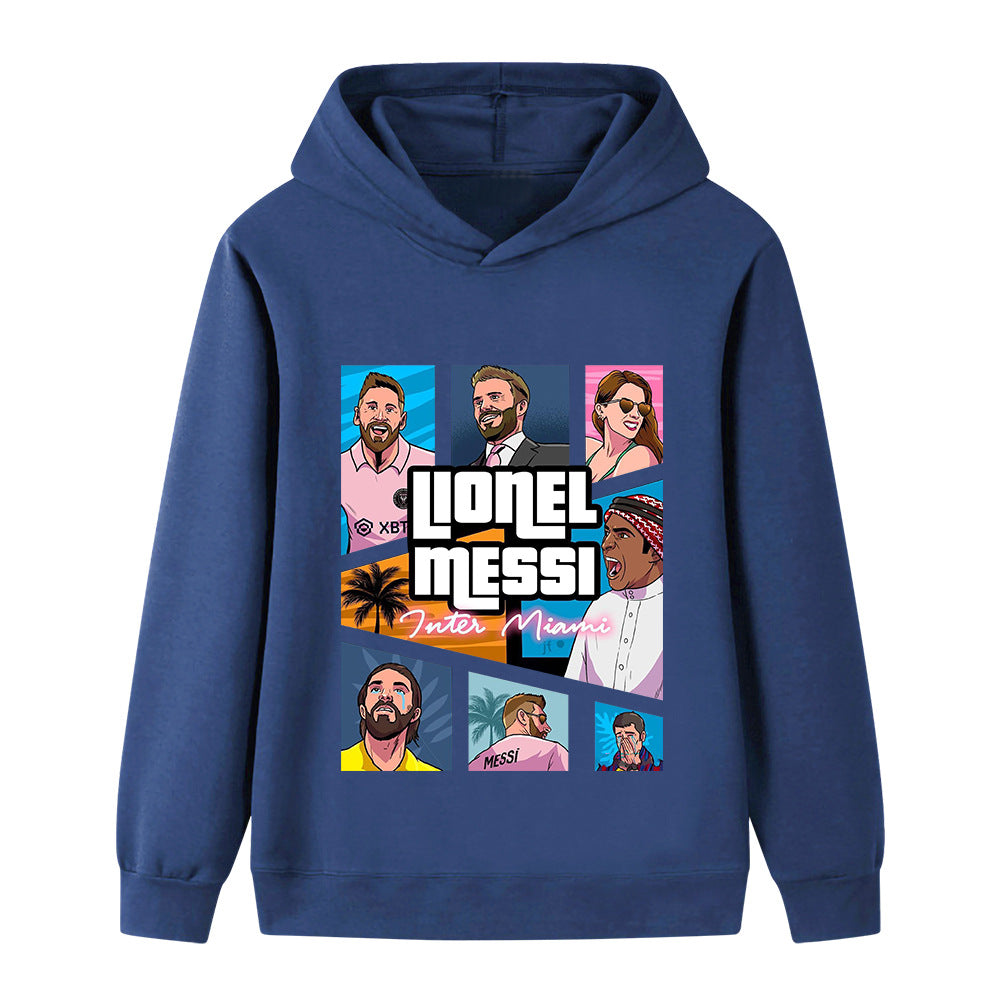 Messi Fotbolls Hoodie för Barn - Sportig Footballdinho