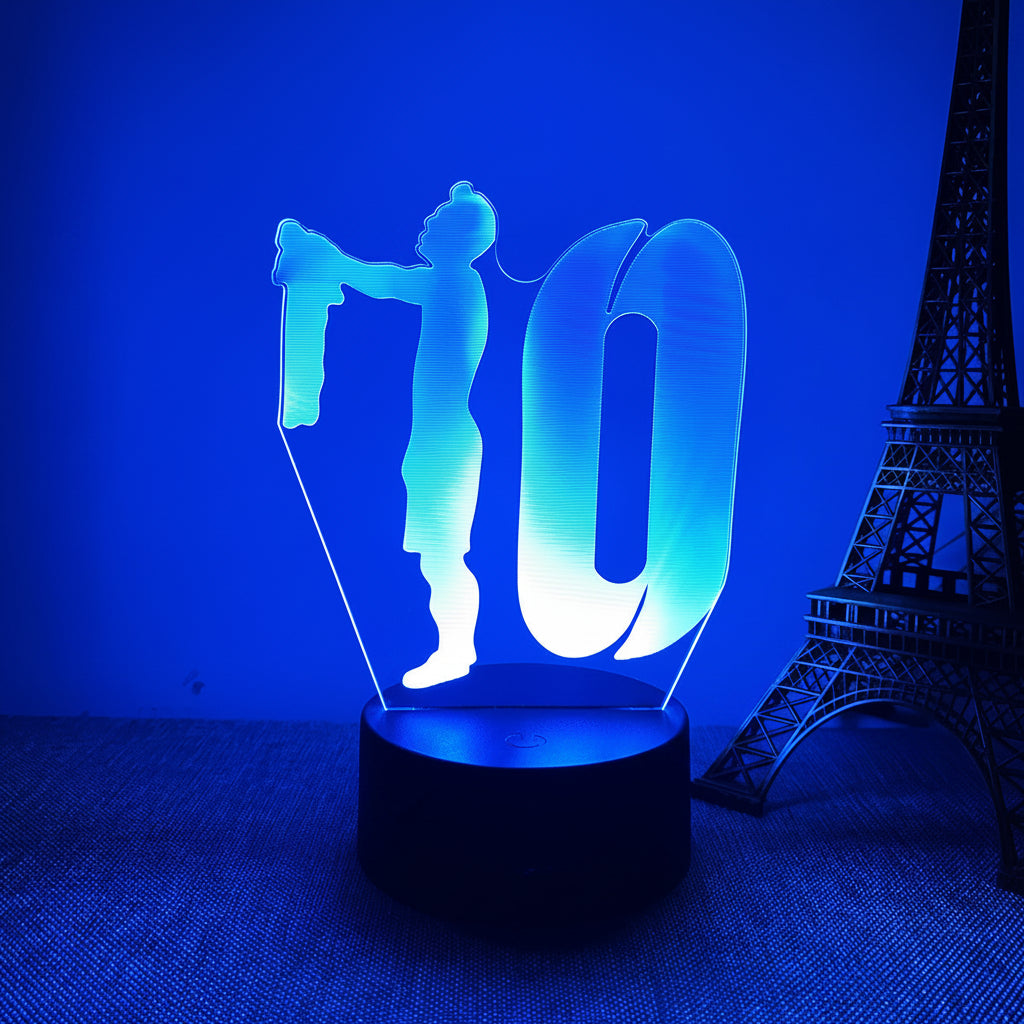 Lionel Messi 3D Illusion LED-Lampa - Nattlampa - med Fjärrkontroll Footballdinho