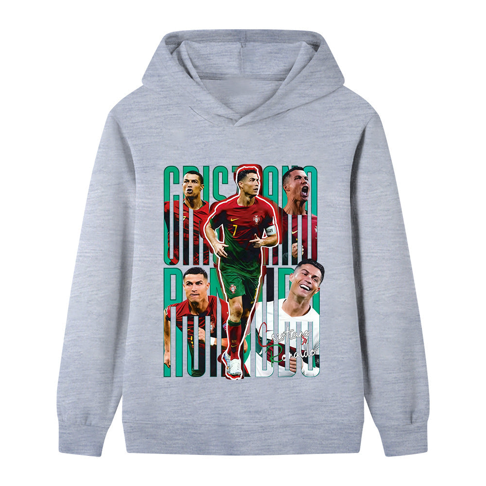Ronaldo Fotbolls Hoodie för Barn - Portugal Footballdinho