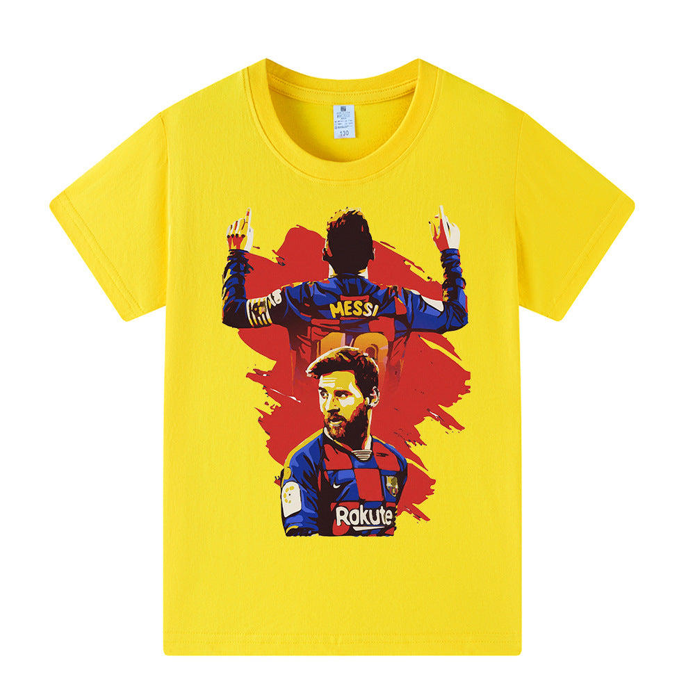 Lionel Messi Fotbolls T-shirt för Barn - Barcelona Footballdinho