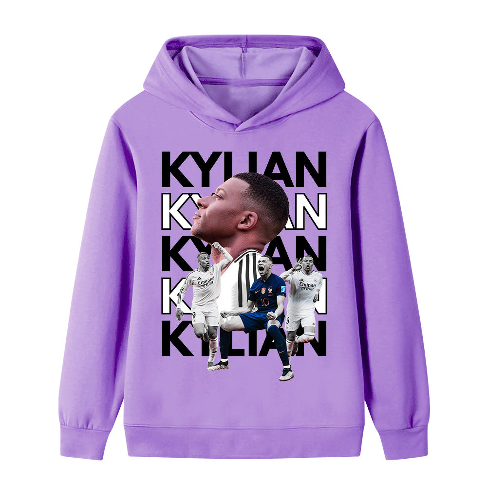 Kylian Mbappé Fotbolls Hoodie för Barn - Mbappe Footballdinho