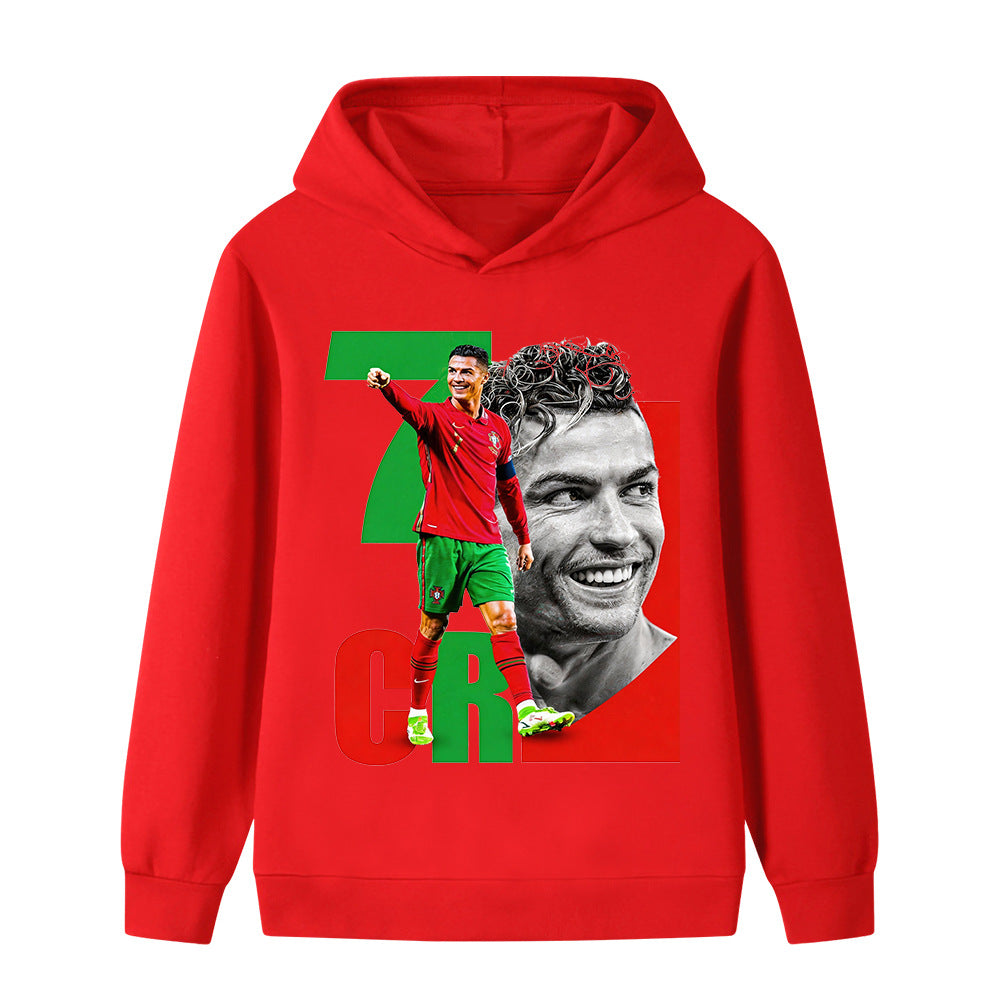 Cristiano Ronaldo Fotbolls Hoodie för Barn - Portugal Footballdinho