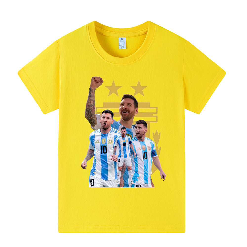 Messi Fotbolls T-shirt för Barn - Argetina Footballdinho