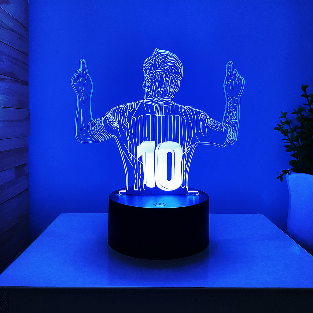 Messi 3D Illusion LED-Lampa - Nattlampa Footballdinho