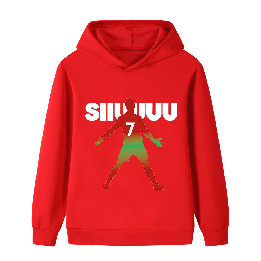 Ronaldo Fotbolls Hoodie för Barn - Mjuk Footballdinho