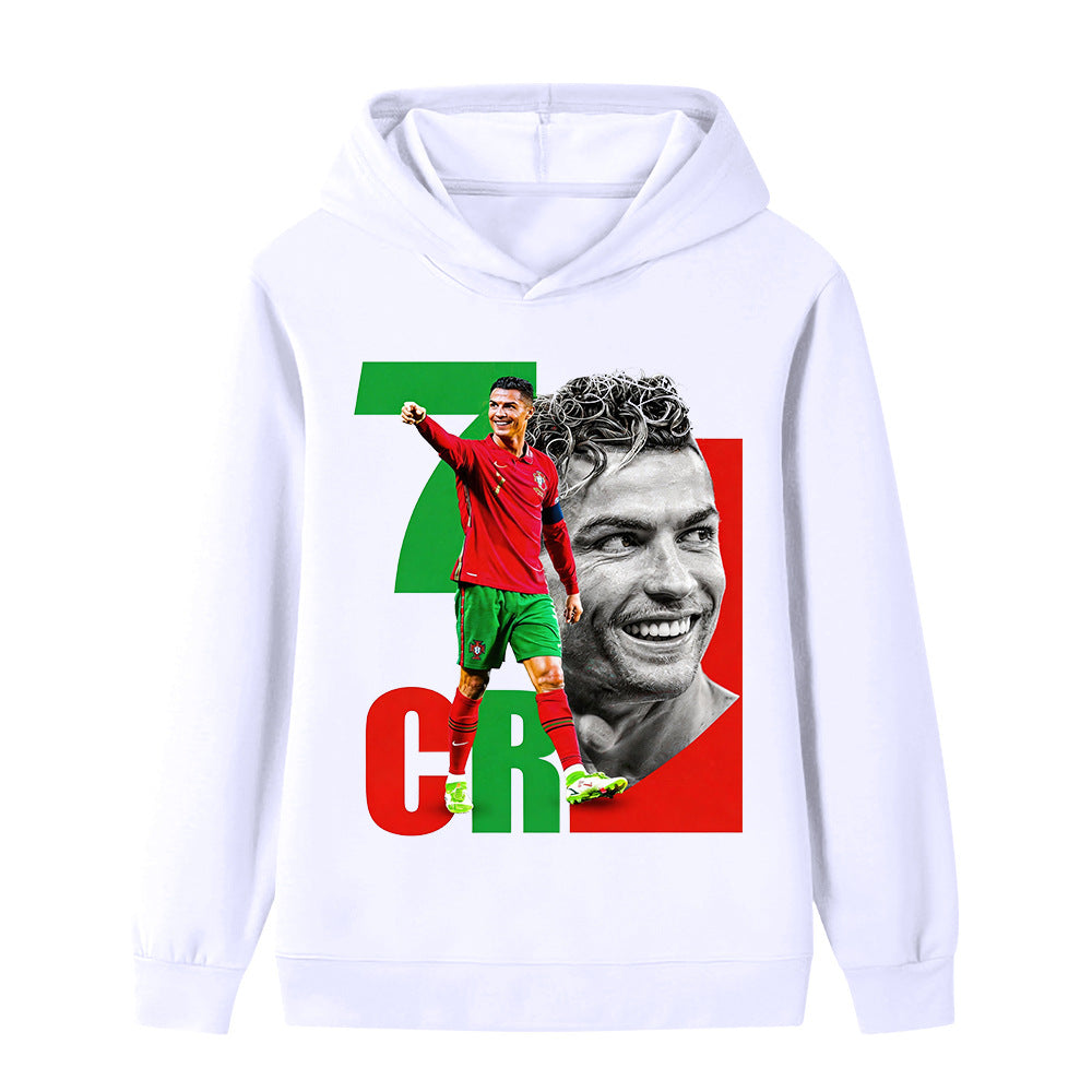 Cristiano Ronaldo Fotbolls Hoodie för Barn - Portugal Footballdinho