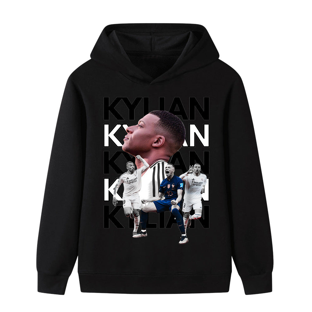 Kylian Mbappé Fotbolls Hoodie för Barn - Mbappe Footballdinho