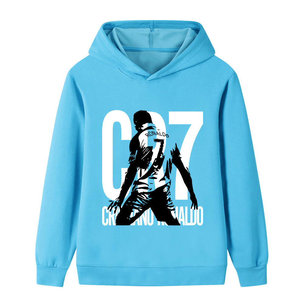 Cristiano Ronaldo Fotbolls Hoodie för Barn - Sportig Footballdinho