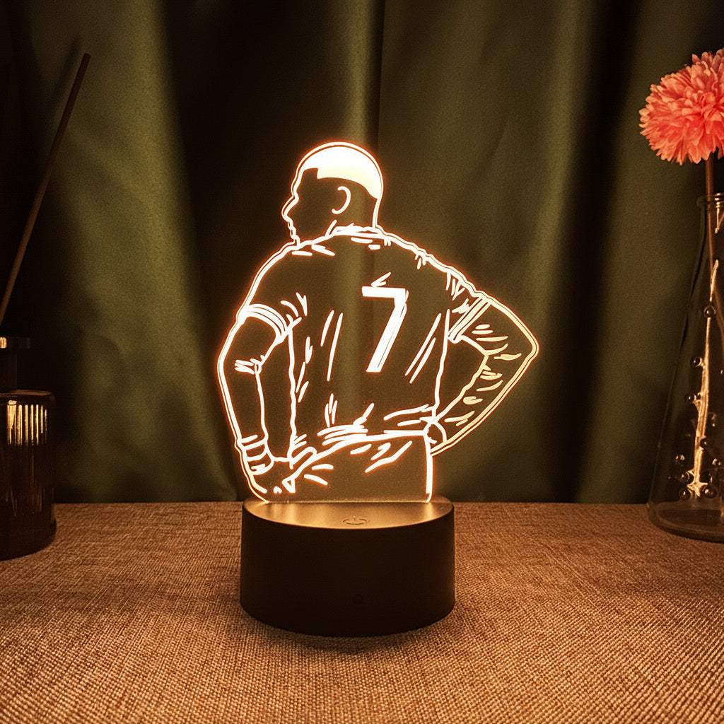 Mbappé 3D Illusion LED-Lampa - Nattlampa Footballdinho
