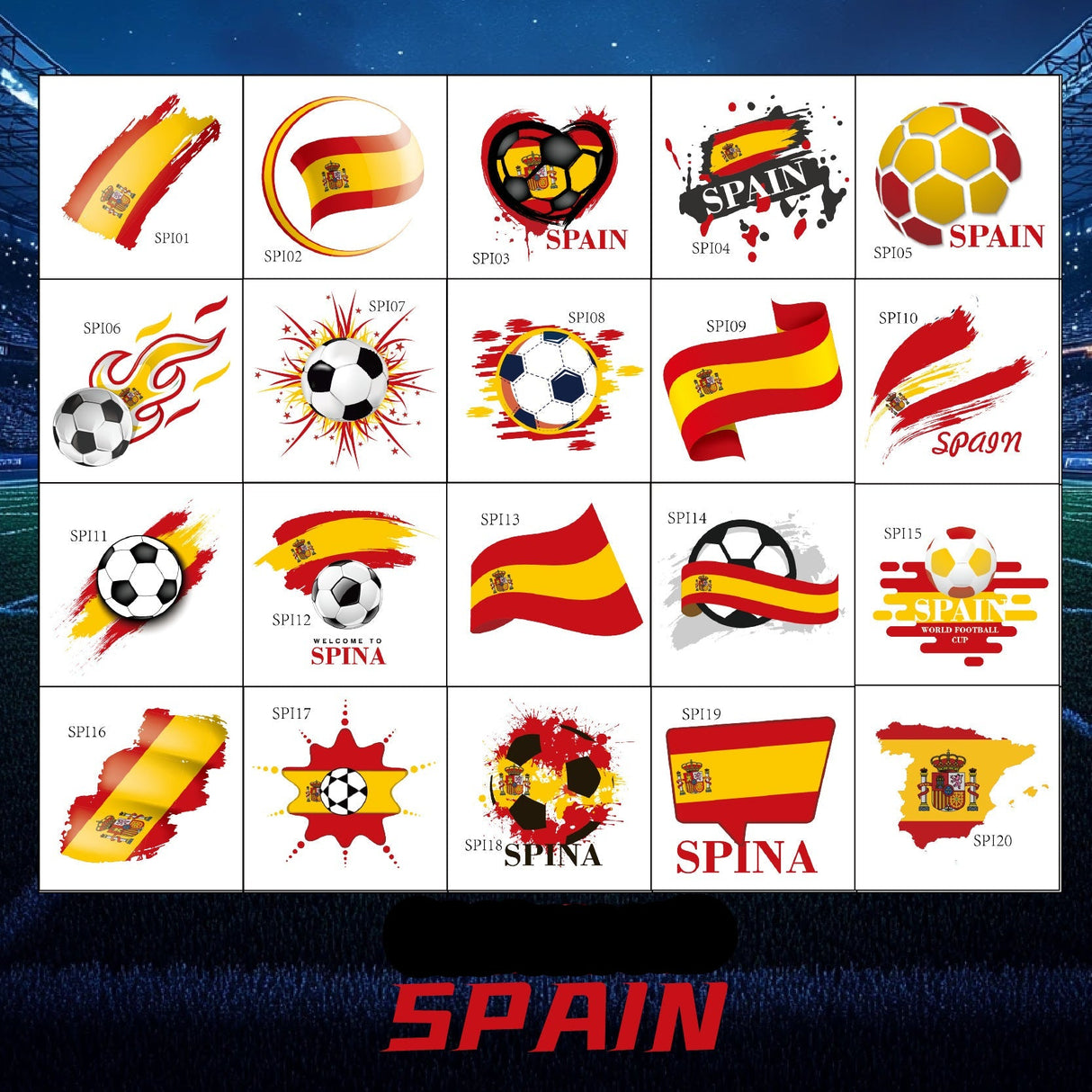 Fotbolls Klistermärken - Spanien Footballdinho
