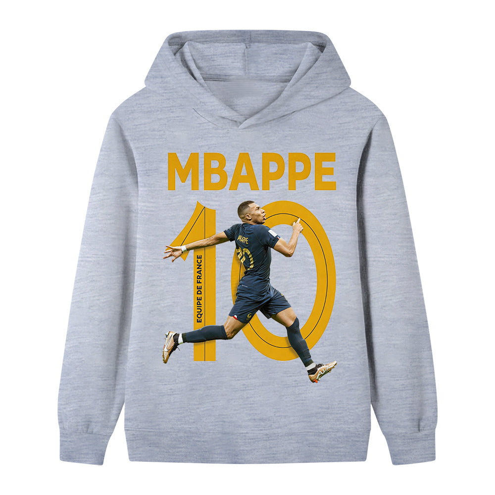 Kylian Mbappé Fotbolls Hoodie för Barn Footballdinho