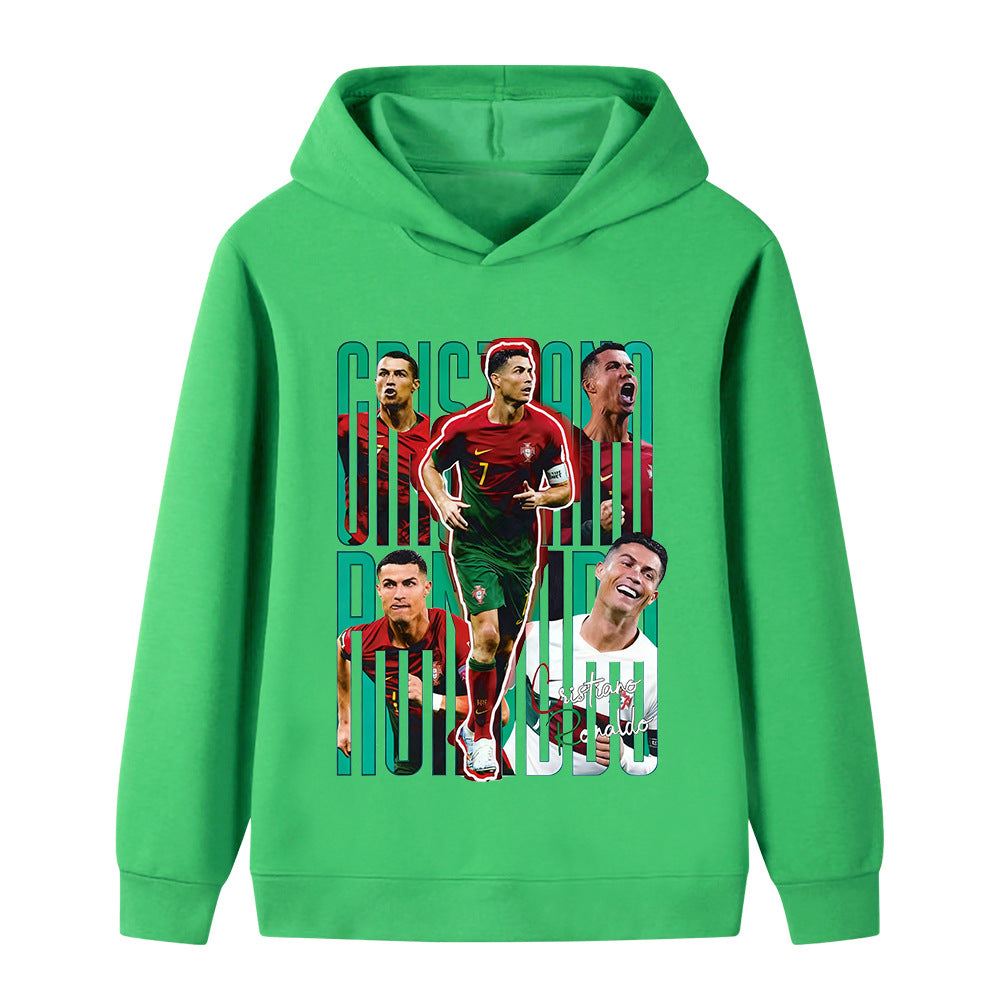 Ronaldo Fotbolls Hoodie för Barn - Portugal Footballdinho