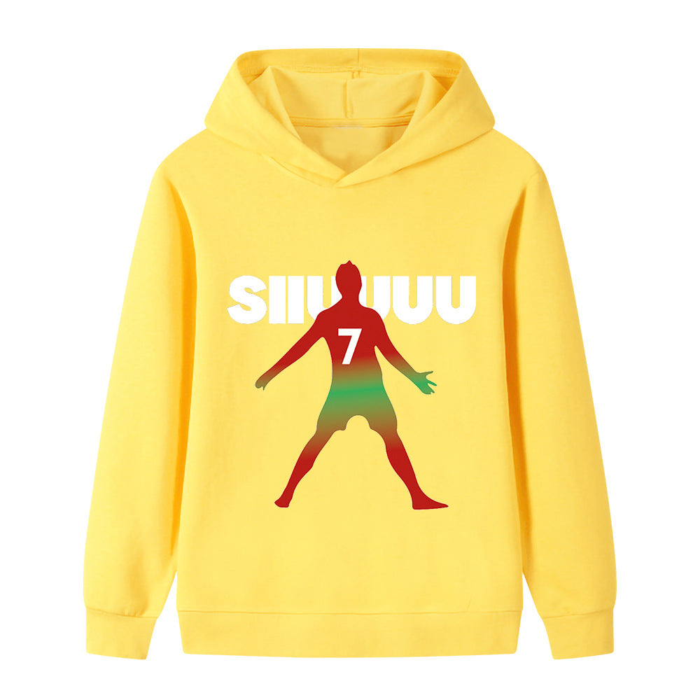Ronaldo Fotbolls Hoodie för Barn - Mjuk Footballdinho