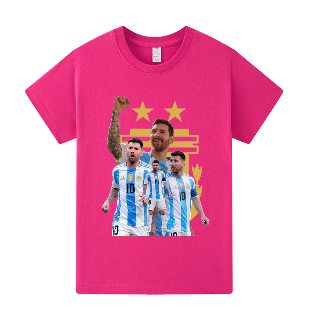 Messi Fotbolls T-shirt för Barn - Argetina Footballdinho