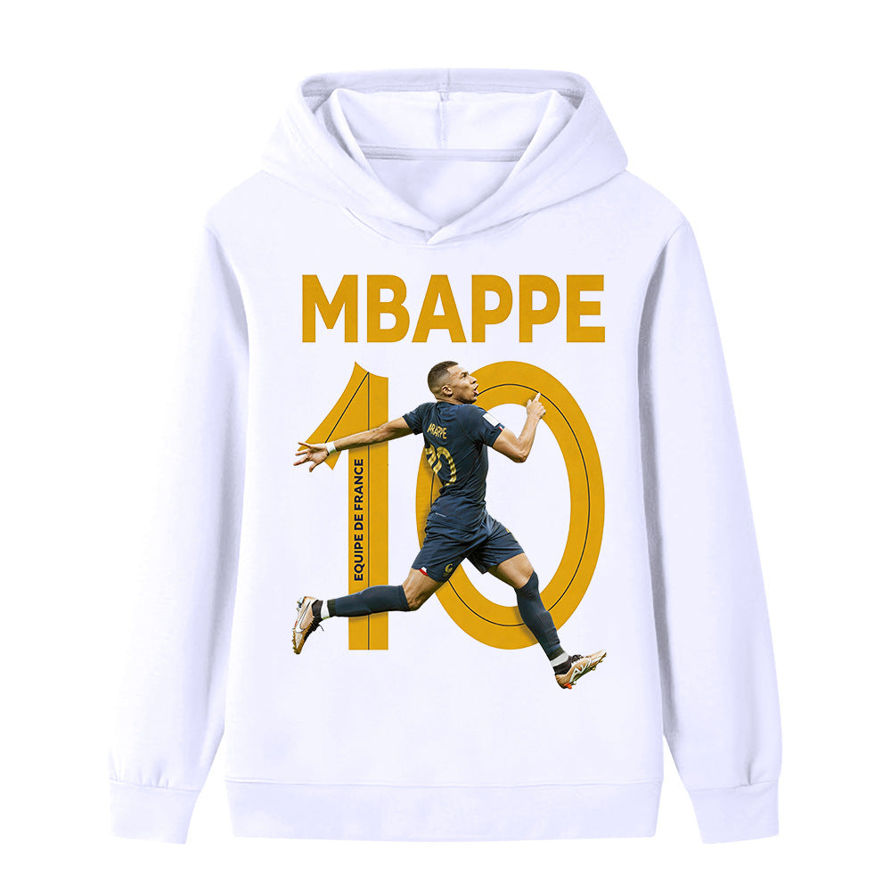 Kylian Mbappé Fotbolls Hoodie för Barn Footballdinho