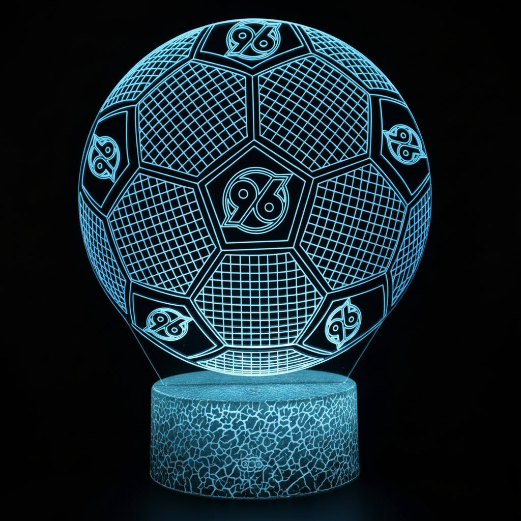 Fotboll 3D Illusion LED-Lampa - Nattlampa - Ball Footballdinho