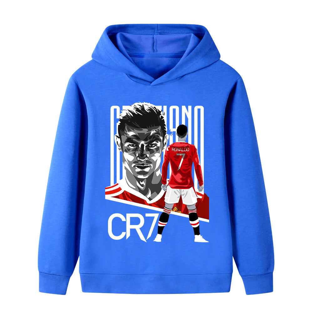 Cristiano Ronaldo Fotbolls Hoodie för Barn - Manchester United - Style Footballdinho