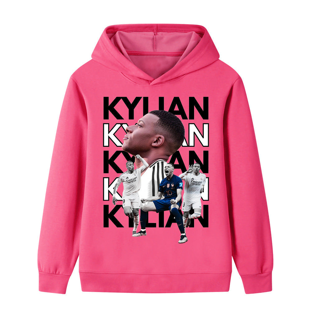 Kylian Mbappé Fotbolls Hoodie för Barn - Mbappe Footballdinho