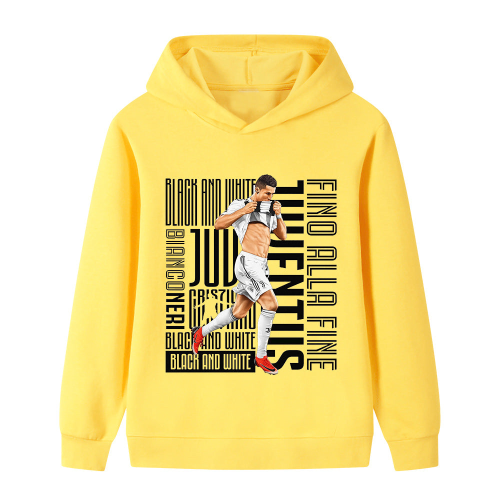 Ronaldo Fotbolls Hoodie för Barn - Juventus - Style Footballdinho
