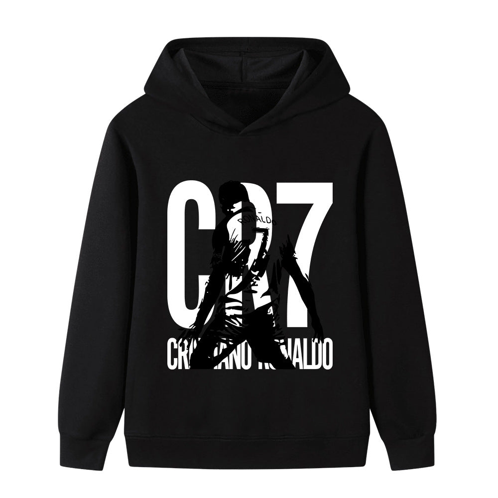 Cristiano Ronaldo Fotbolls Hoodie för Barn - Sportig Footballdinho