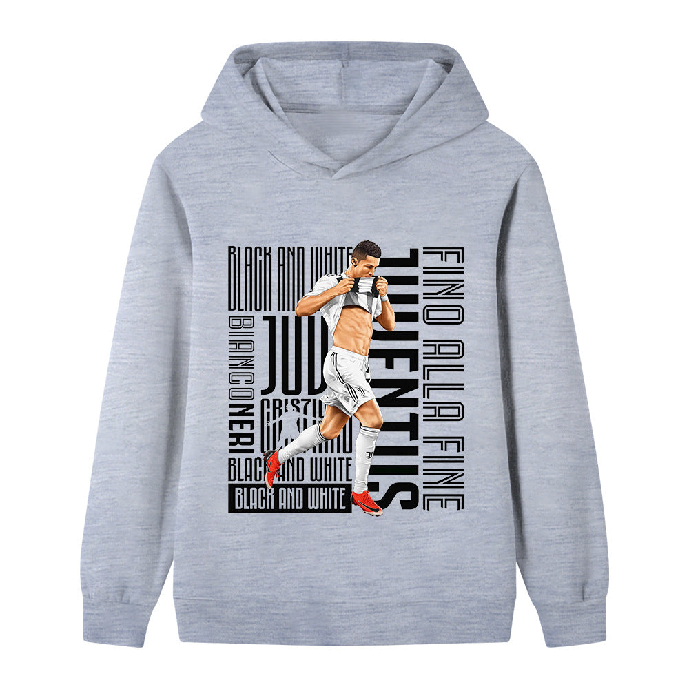 Ronaldo Fotbolls Hoodie för Barn - Juventus - Style Footballdinho