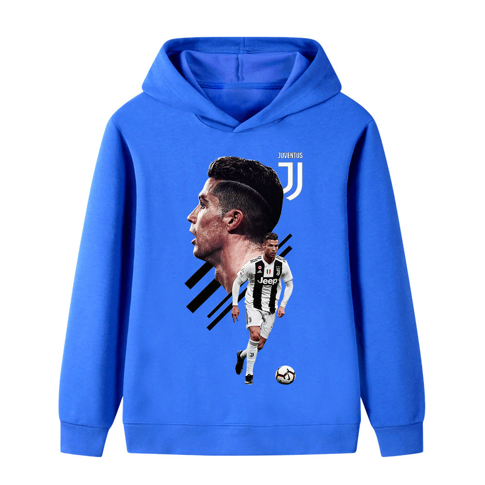 Ronaldo Fotbolls Hoodie för Barn - Juventus Footballdinho