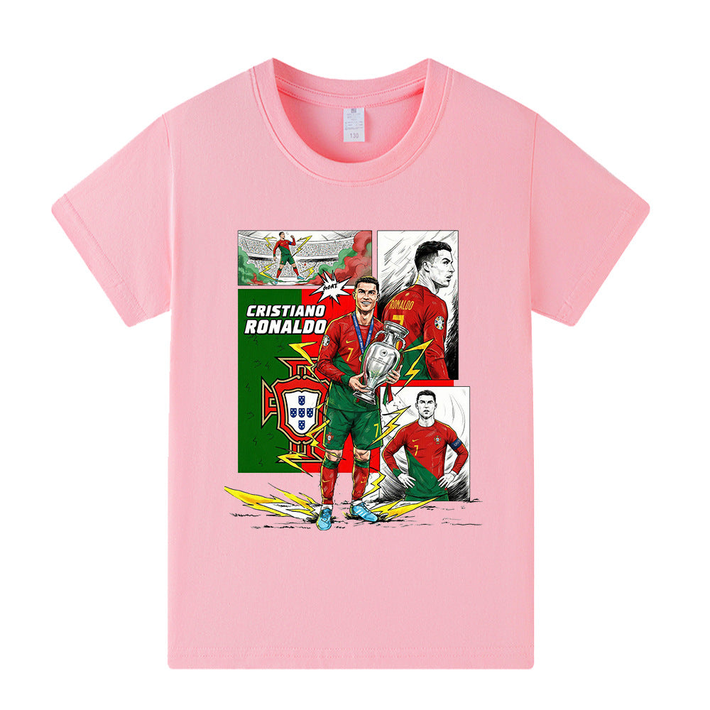 Cristiano Ronaldo Fotbolls T-shirt för Barn - Portugal - Style Footballdinho