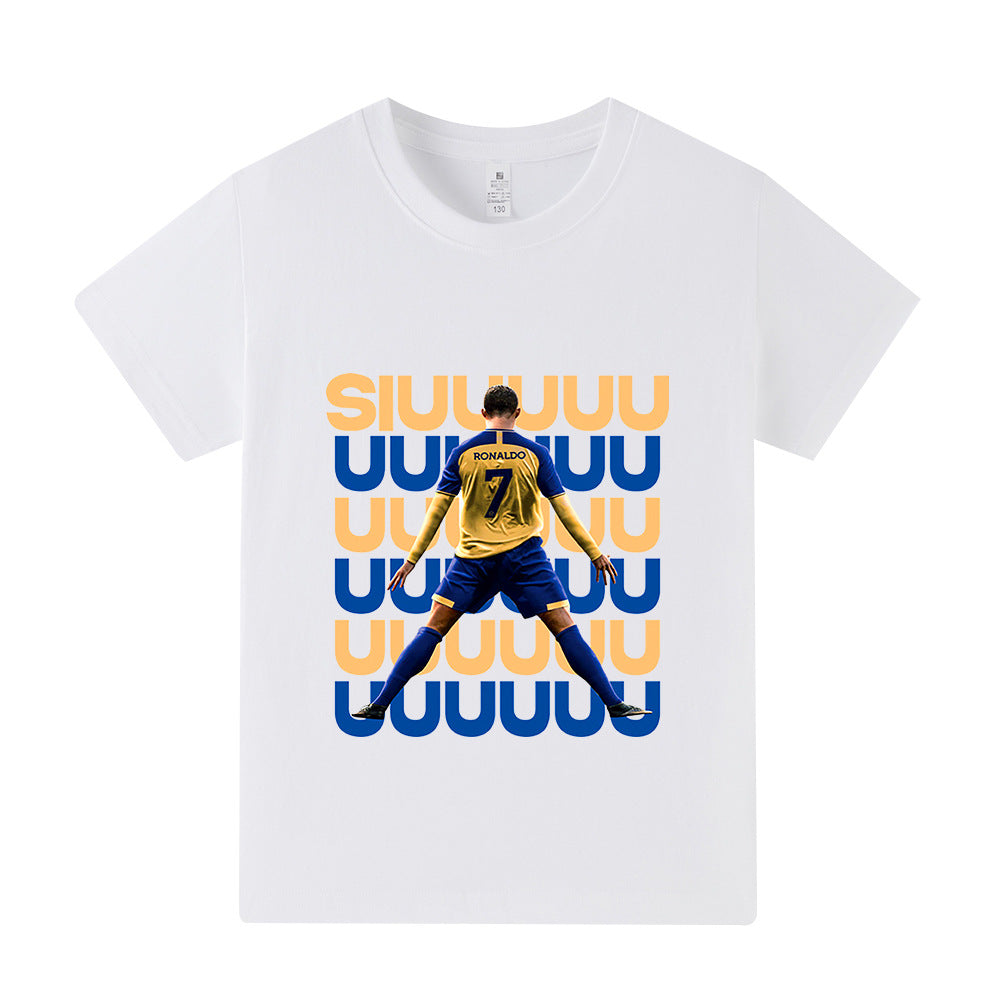 Ronaldo Fotbolls T-shirt för Barn - Siuuu Footballdinho