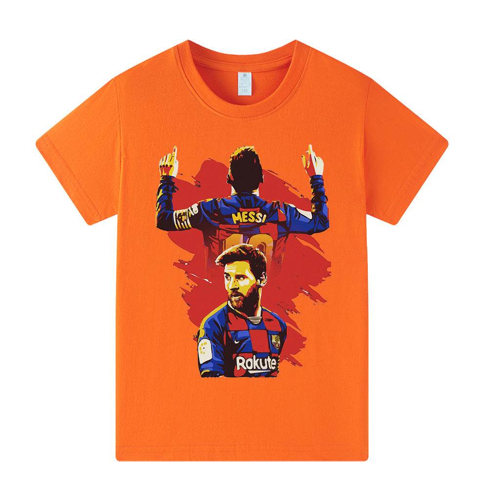 Lionel Messi Fotbolls T-shirt för Barn - Barcelona Footballdinho