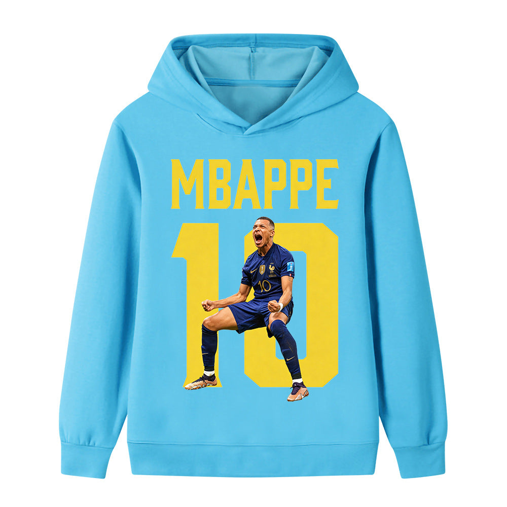 Mbappé Fotbolls Hoodie för Barn - Mbappe Footballdinho