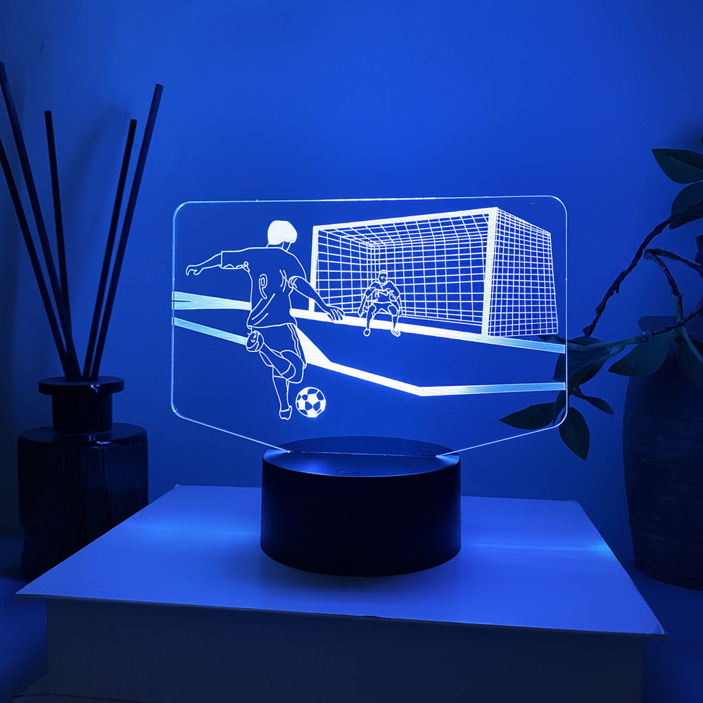 Fotboll 3D Illusion LED-Lampa - Nattlampa - med Fjärrkontroll Footballdinho