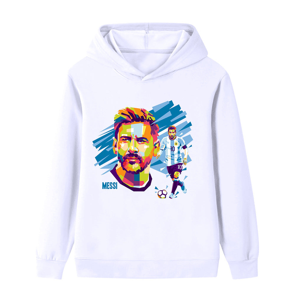 Lionel Messi Fotbolls Hoodie för Barn - Mjuk Footballdinho