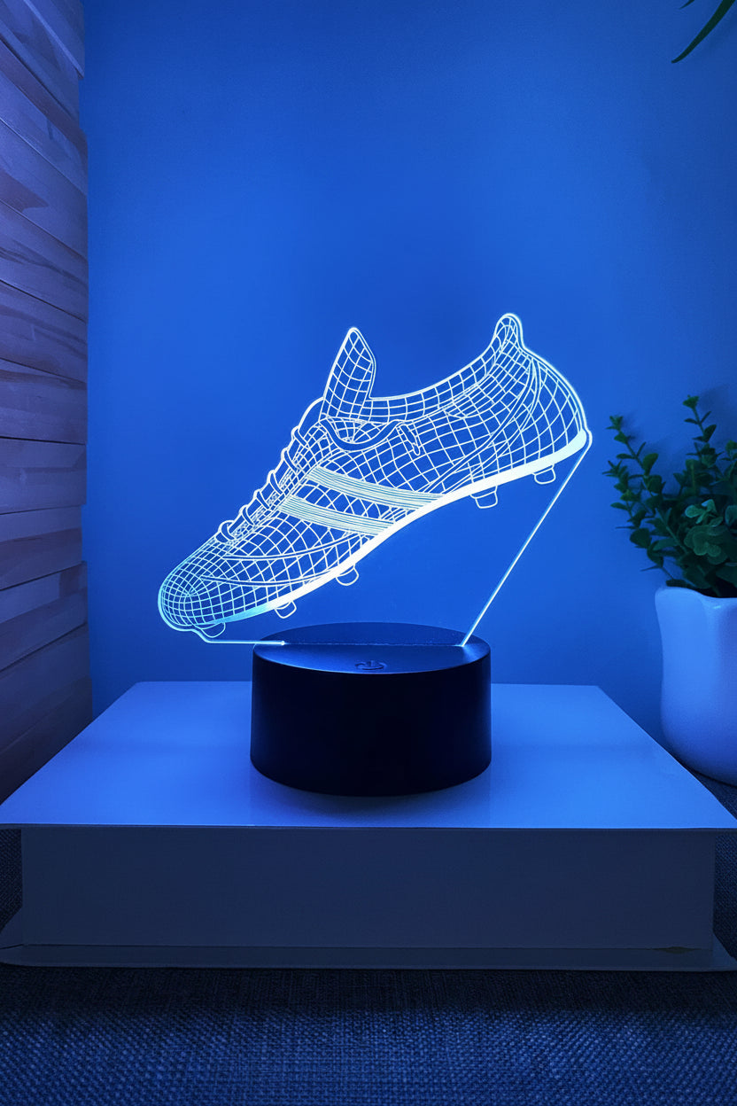 Fotboll 3D Illusion LED-Lampa - Nattlampa - 16 Färger Footballdinho