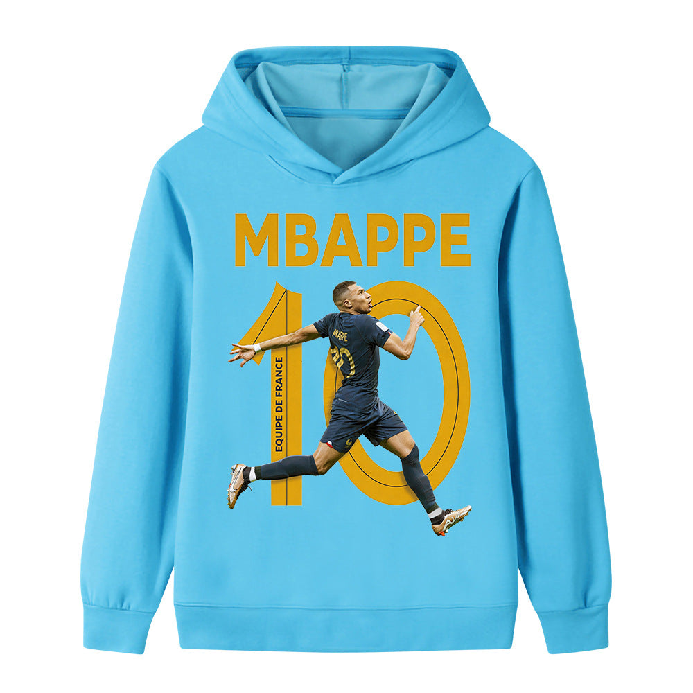 Kylian Mbappé Fotbolls Hoodie för Barn Footballdinho