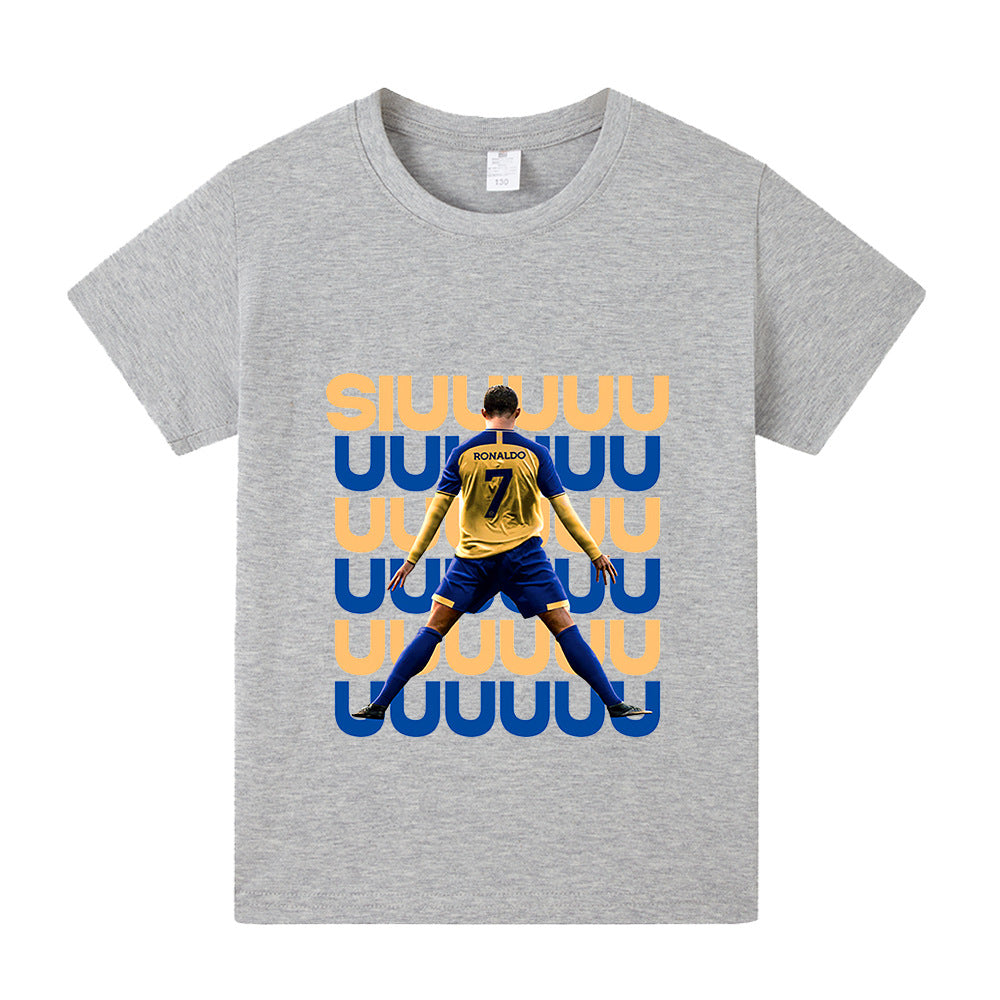 Ronaldo Fotbolls T-shirt för Barn - Siuuu Footballdinho