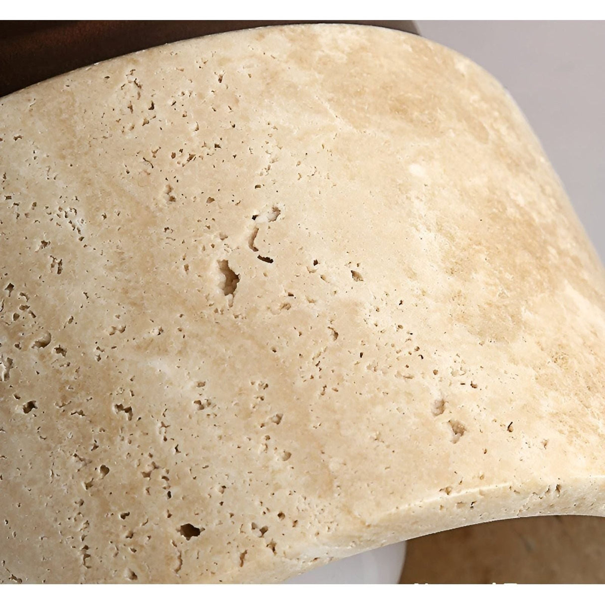 LumiStone - Wabi Sabi Gul Marmorerad Japansk Taklampa Carvallo