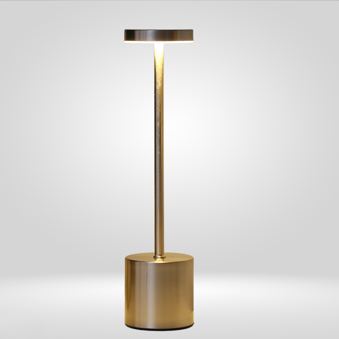 Modern Touch LED-lampa | USB-laddningsbar | Varm, neutral och kall ljus | Sladdlös metallbordslampa Carvallo