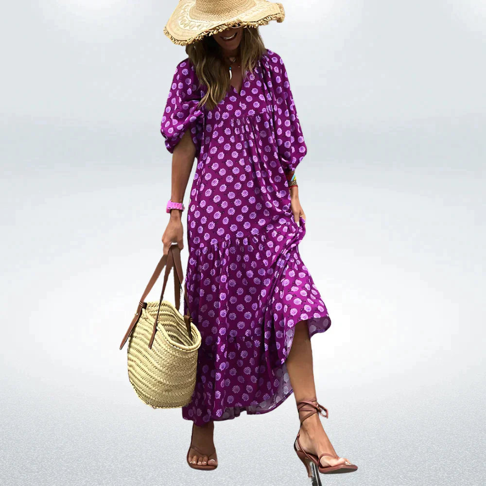 Damklänning Trendig Långärmad 100% Bomull Hemnix