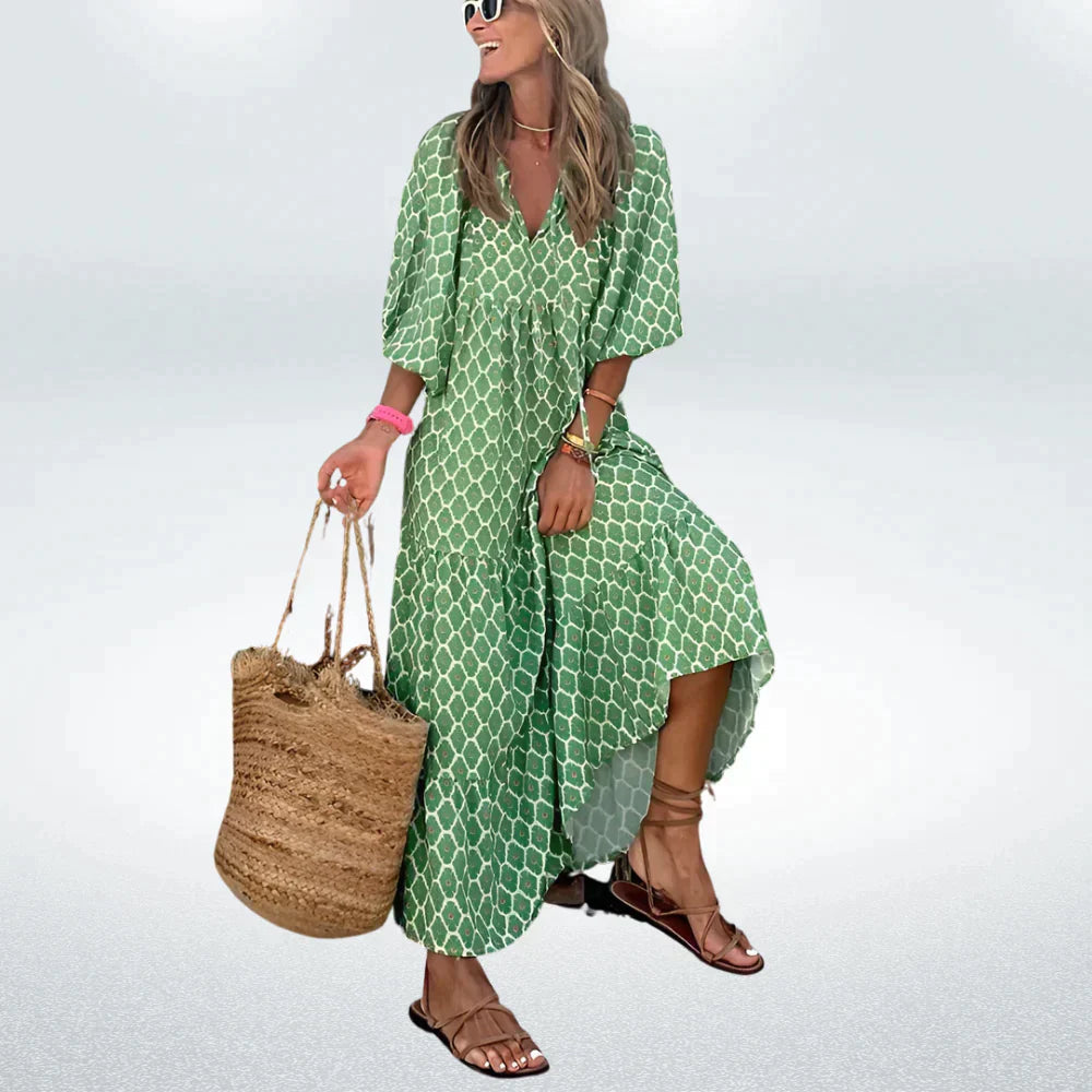 Damklänning Trendig Långärmad 100% Bomull Hemnix