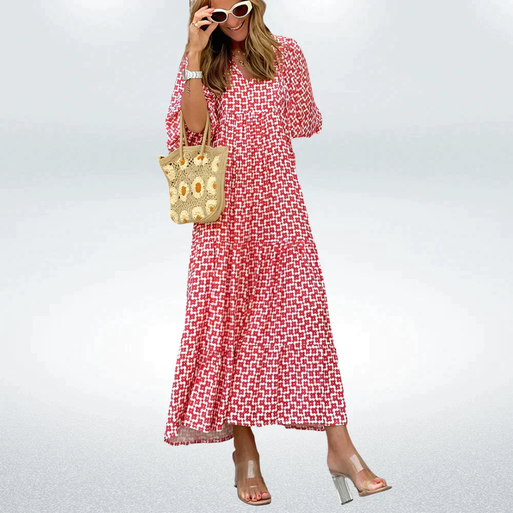 Damklänning Trendig Långärmad 100% Bomull Hemnix