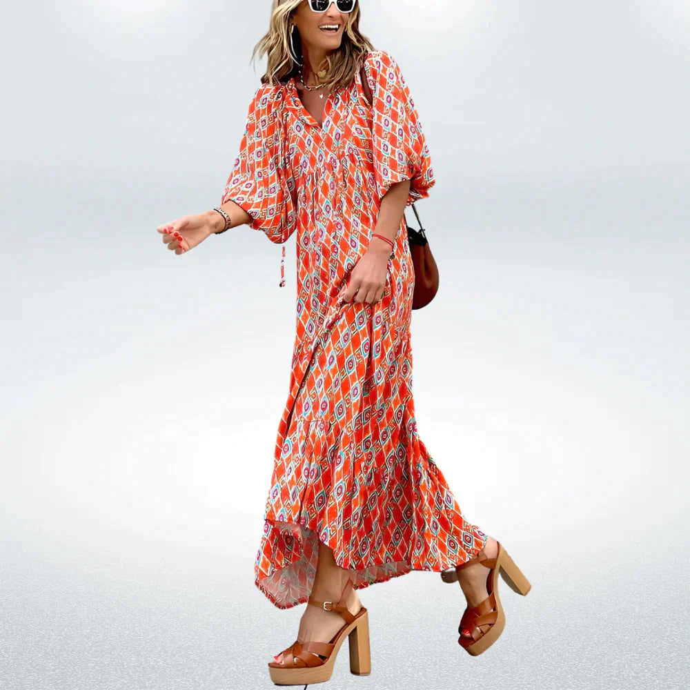 Damklänning Trendig Långärmad 100% Bomull Hemnix