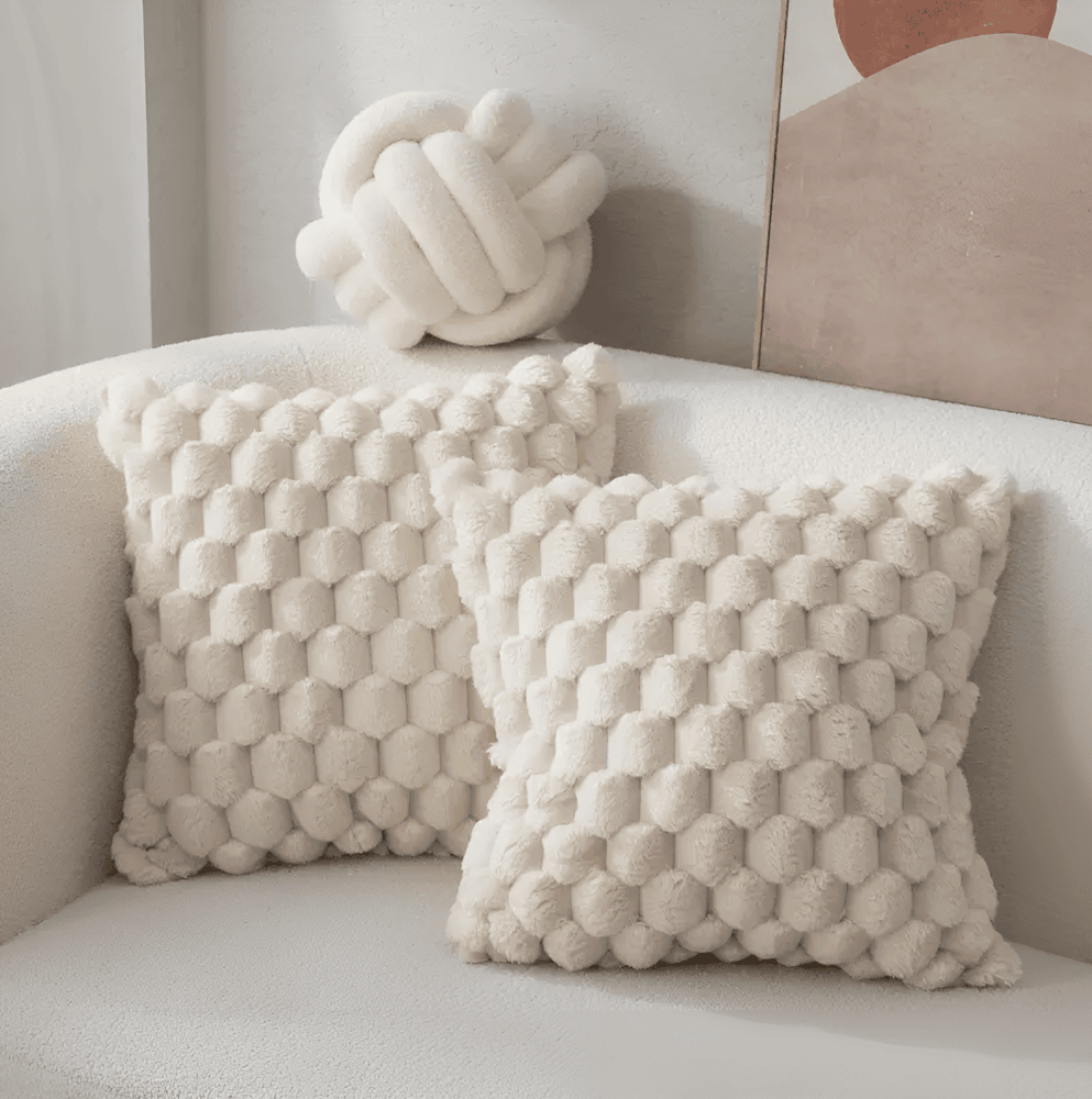 DreamHaven – Lyxigt Mjukt Kuddfodral med Fluffigt Mönster Hemnix
