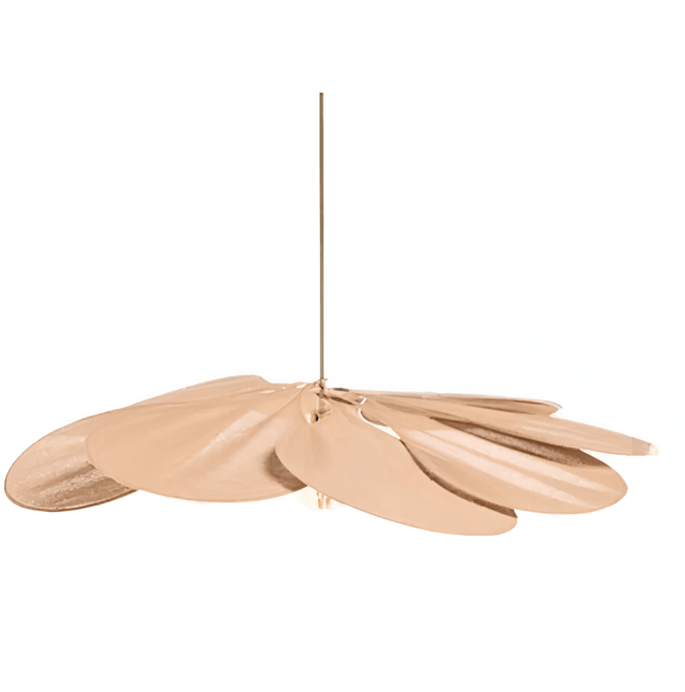 Vintage taklampa med blomdesign i tyg – hänglampa Hemnix
