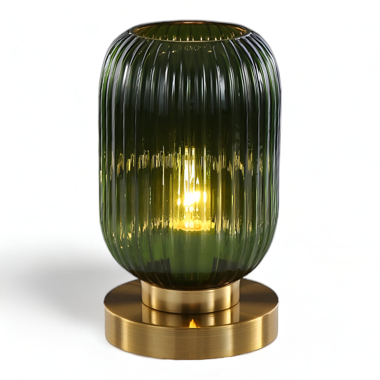 LumoRib – Elegant Bordslampa med Ribbade Glasdetaljer Hemnix