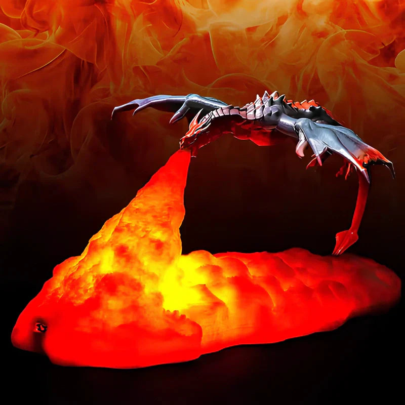 LED Fantasy Dragon Flame Bordslampa Carvallo