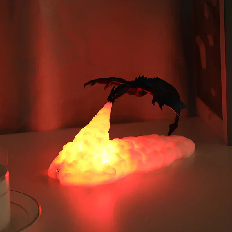 LED Fantasy Dragon Flame Bordslampa Carvallo