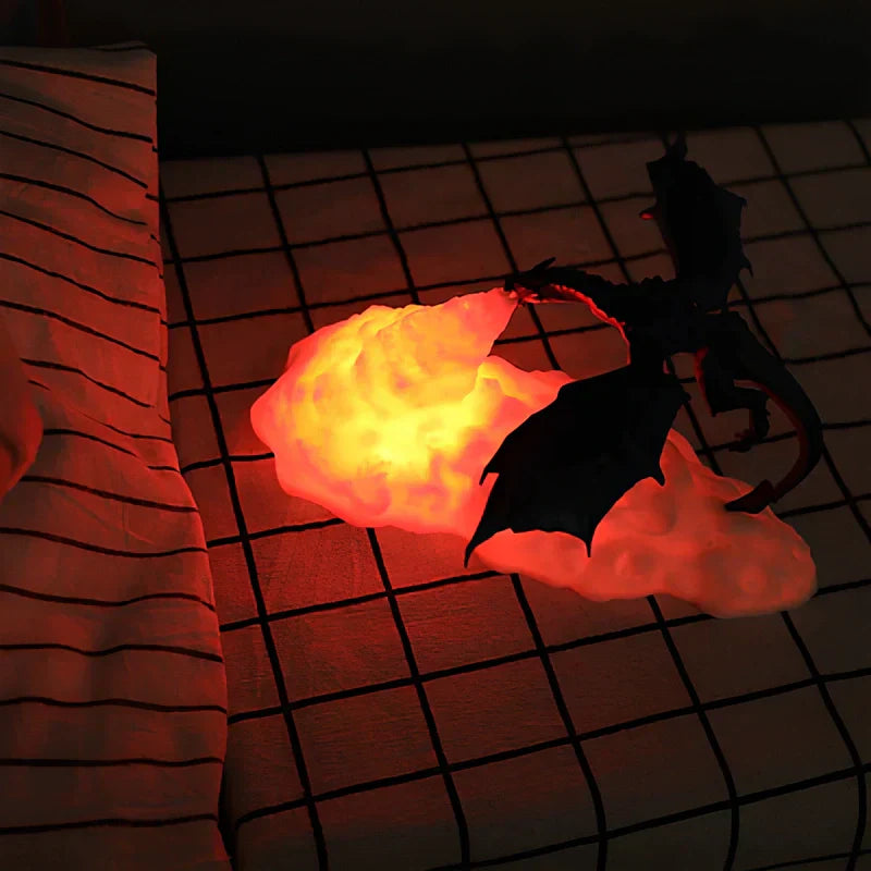 LED Fantasy Dragon Flame Bordslampa Carvallo
