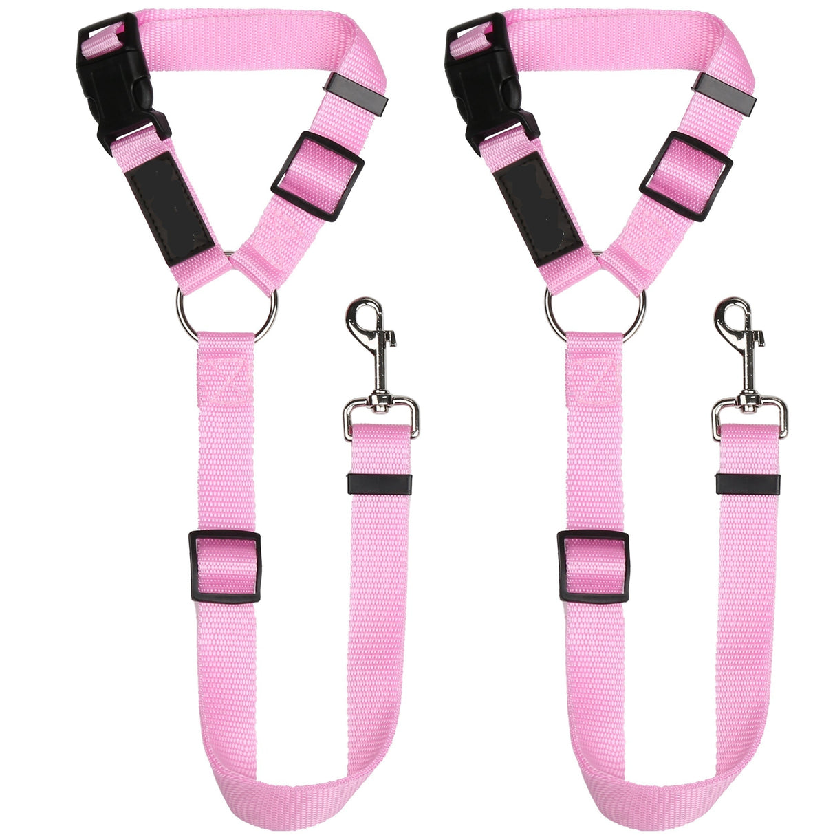 Pawellure Justerbart nackstöd hundbälte - 2-pack trasselfri säkerhetsbälte för bilresor Carvallo