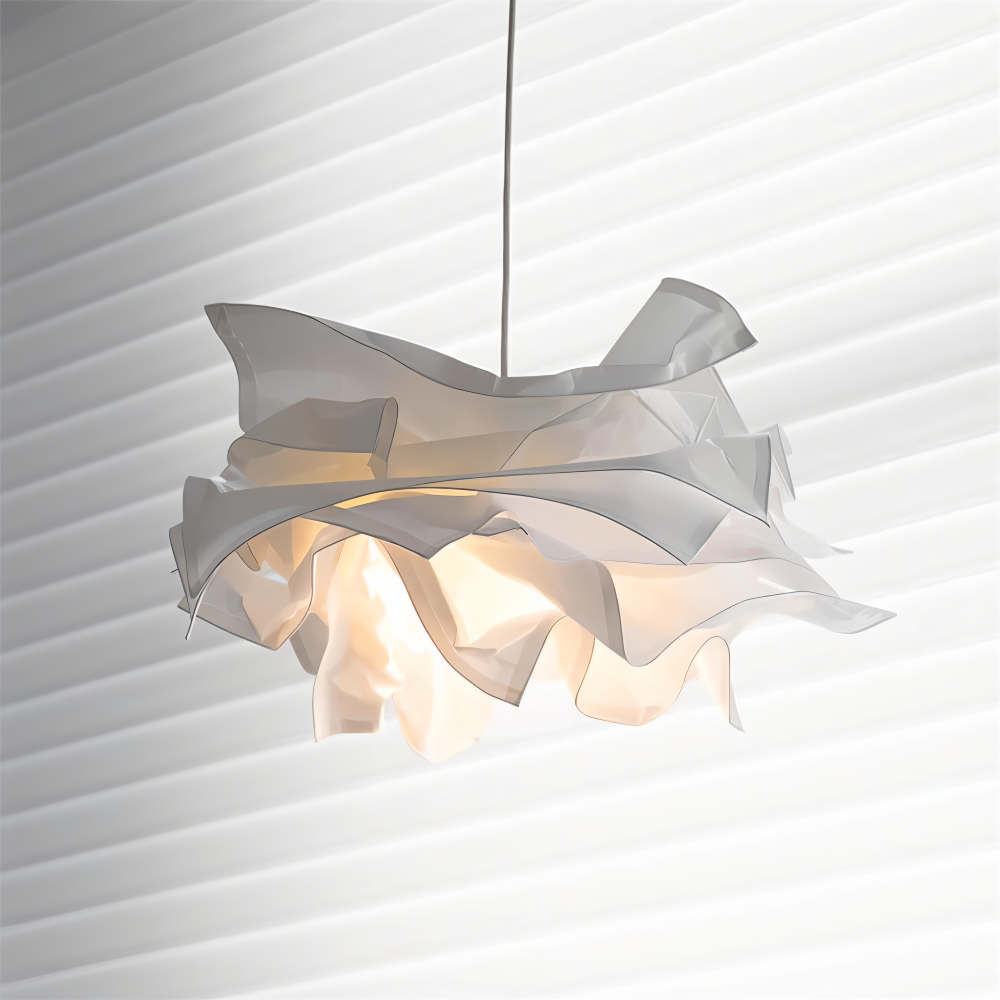 PaperLume Classic Pendellampa – Justerbar Vit Pappers Taklampa i Japandi Stil Hemnix