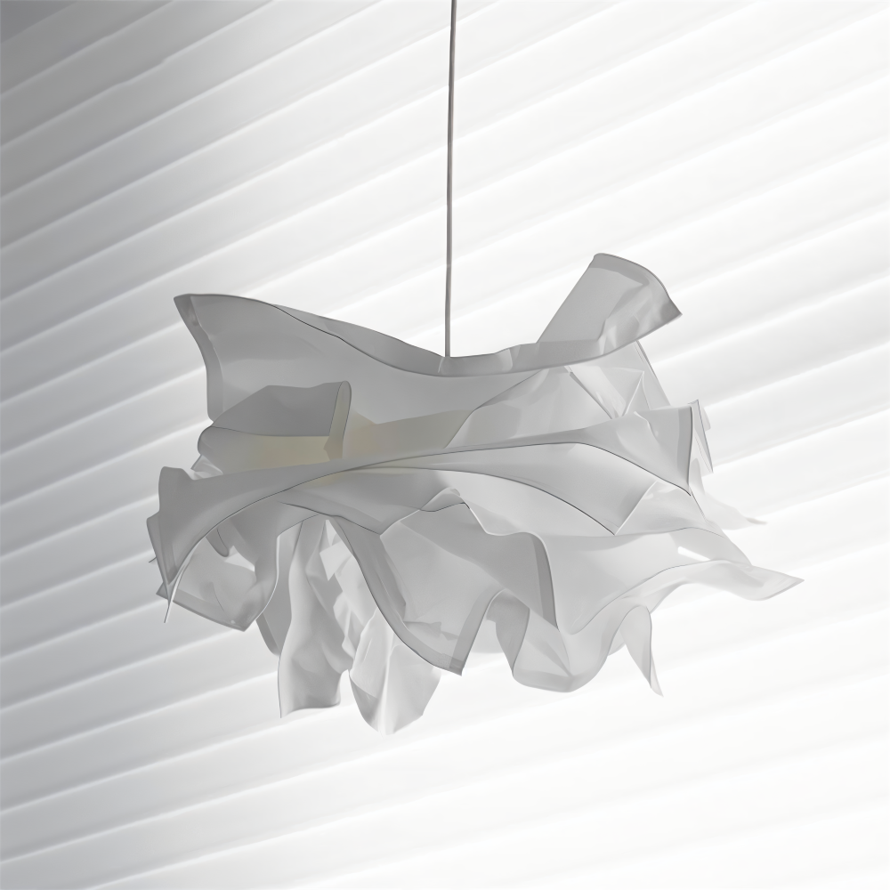 PaperLume Classic Pendellampa – Justerbar Vit Pappers Taklampa i Japandi Stil Hemnix